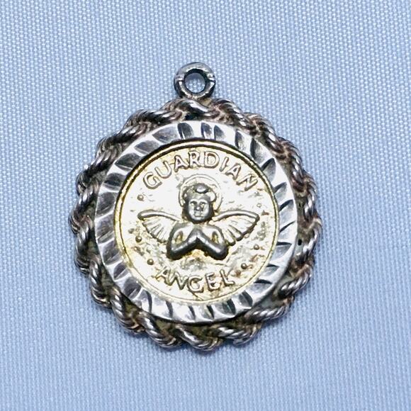 Signed Badavici Sterling silver Guardian Angel Pendant ๏ฟผ - Picture 2 of 4